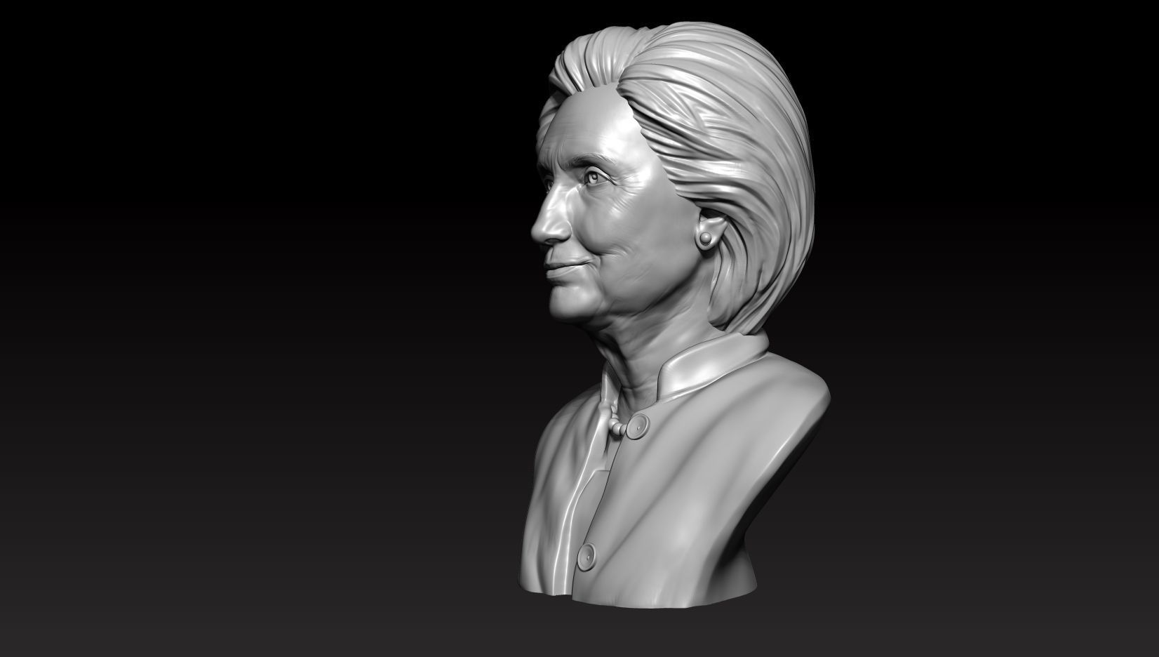 Hillary Clinton 3D printable model  3D print model_7