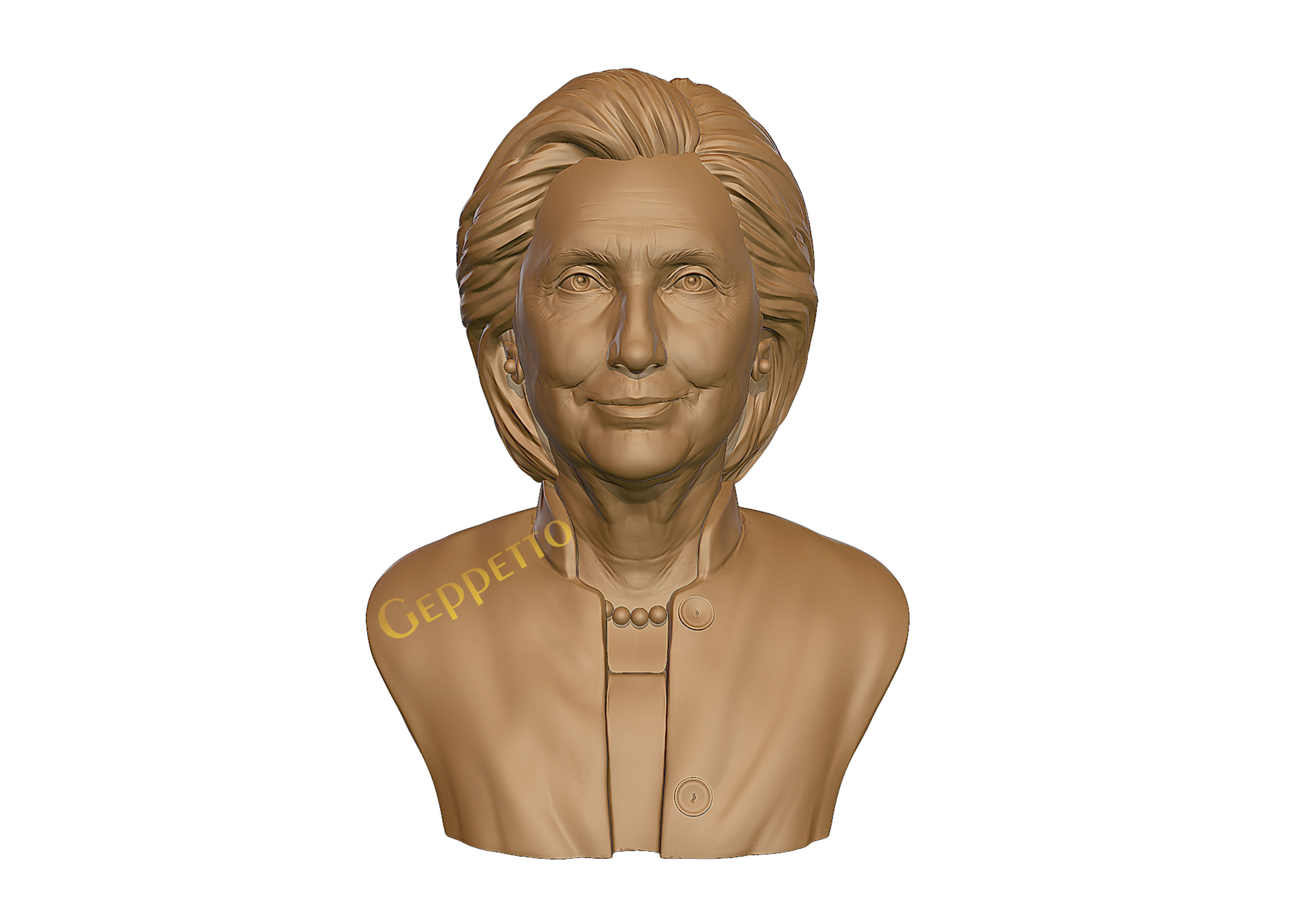 Hillary Clinton 3D printable model  3D print model_11