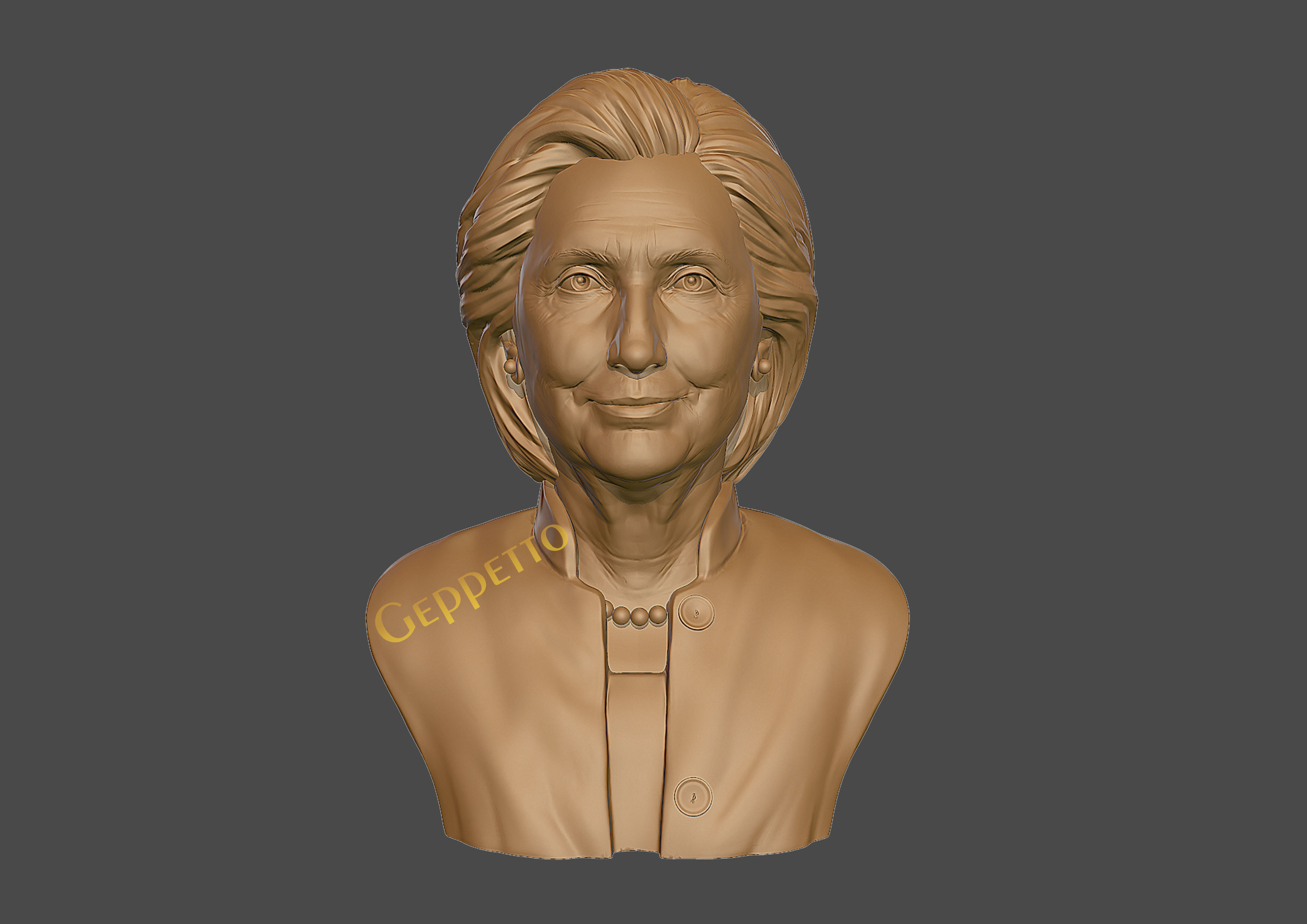 Hillary Clinton 3D printable model  3D print model_13
