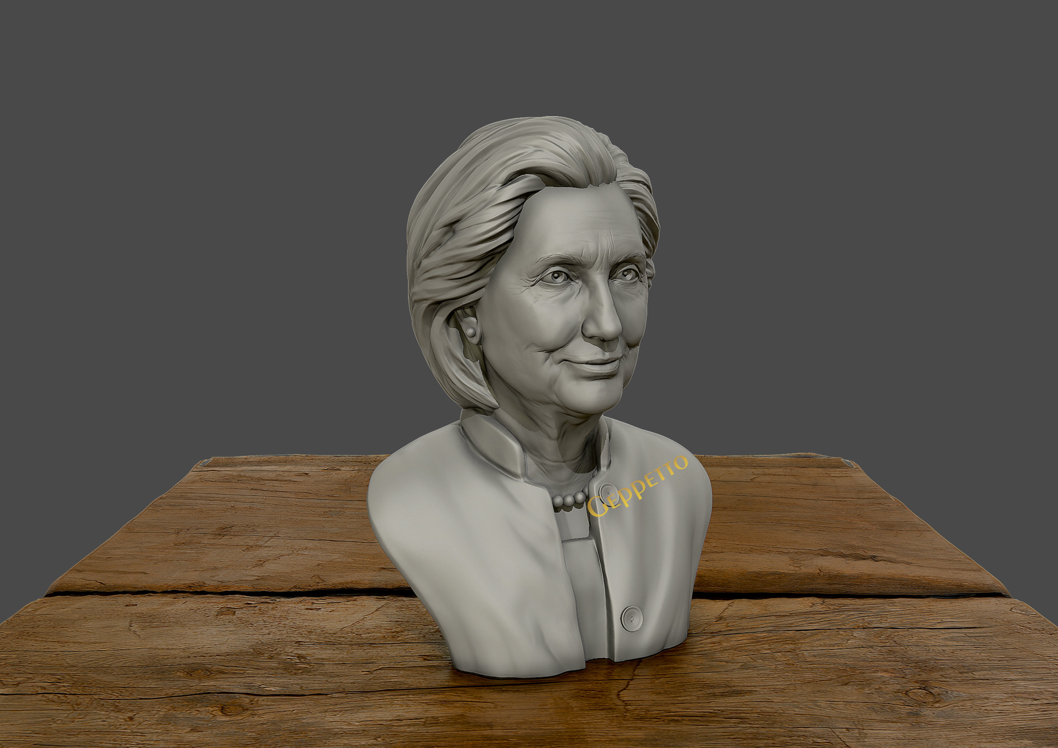 Hillary Clinton 3D printable model  3D print model_3
