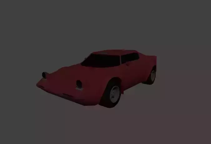 Lancia Stratos Rally 3D Low Poly Low-poly 3D model