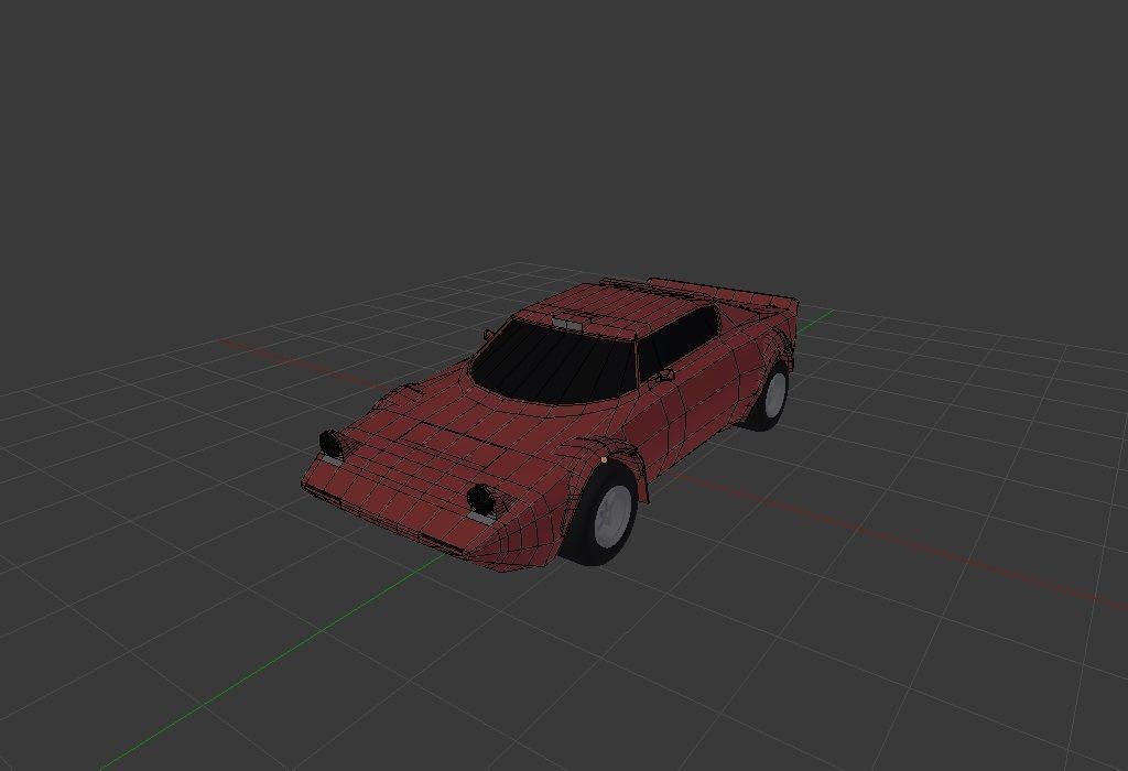 Lancia Stratos Rally 3D Low Poly Low-poly 3D model_4