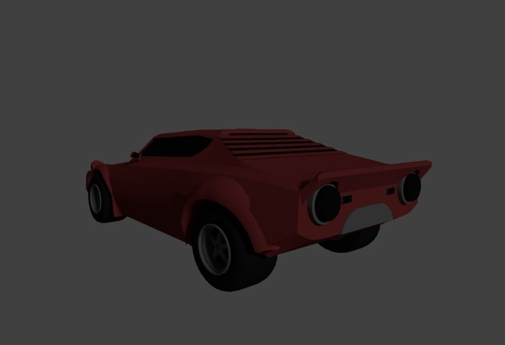 Lancia Stratos Rally 3D Low Poly Low-poly 3D model_1