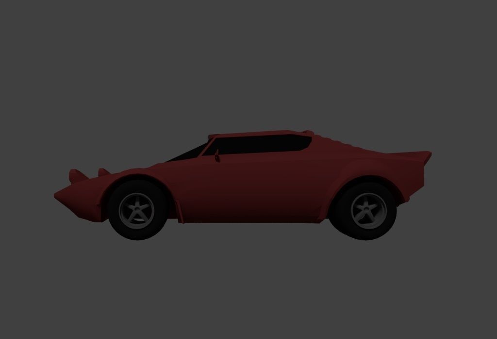 Lancia Stratos Rally 3D Low Poly Low-poly 3D model_2
