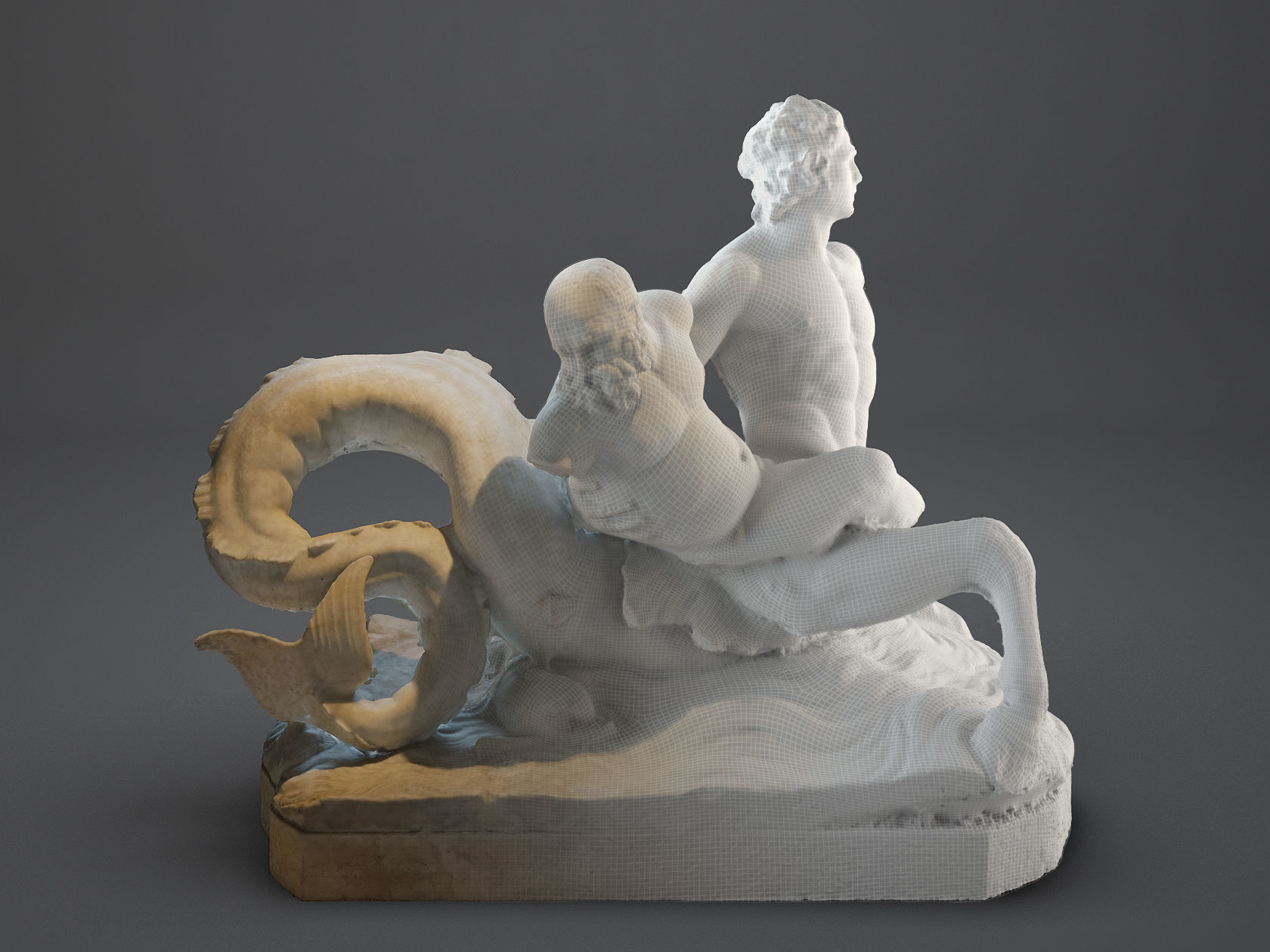 Marine Centaur Carrying Silenus Louvre 3D model_1