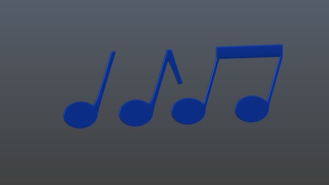 Musical notes 3D model