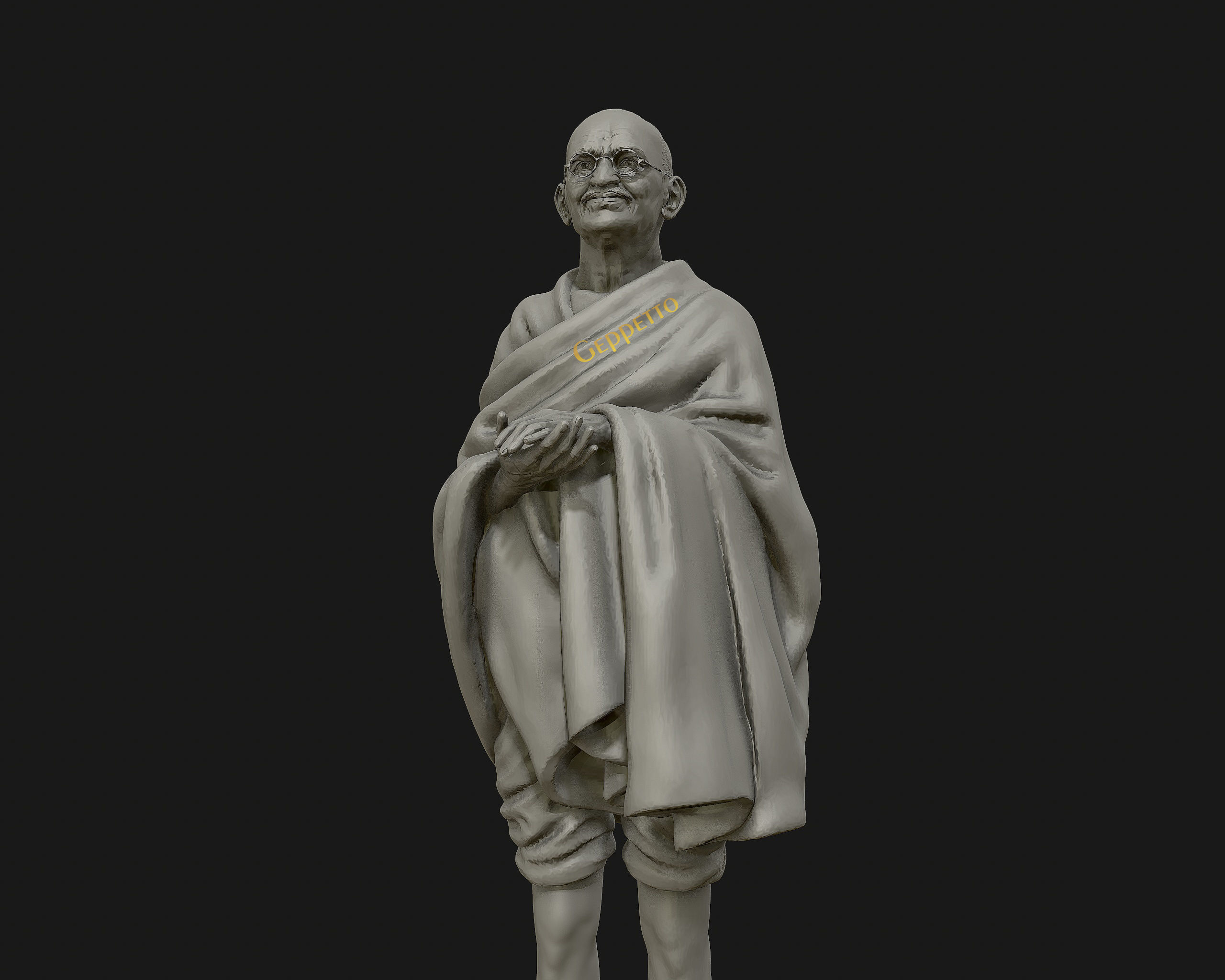 Mahatma Gandhi 3D printable model 3D print model_23