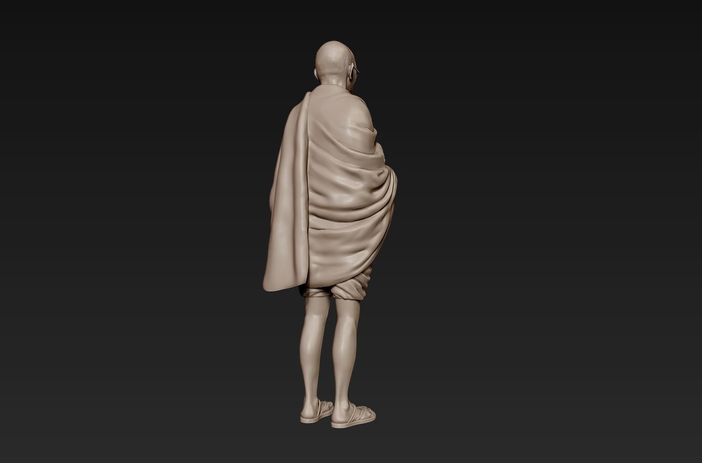 Mahatma Gandhi 3D printable model 3D print model_8