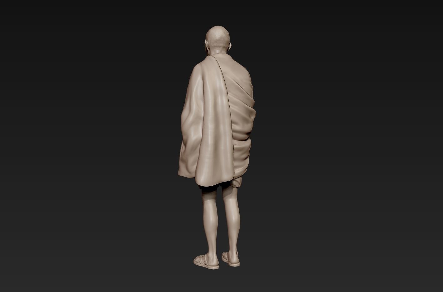 Mahatma Gandhi 3D printable model 3D print model_7