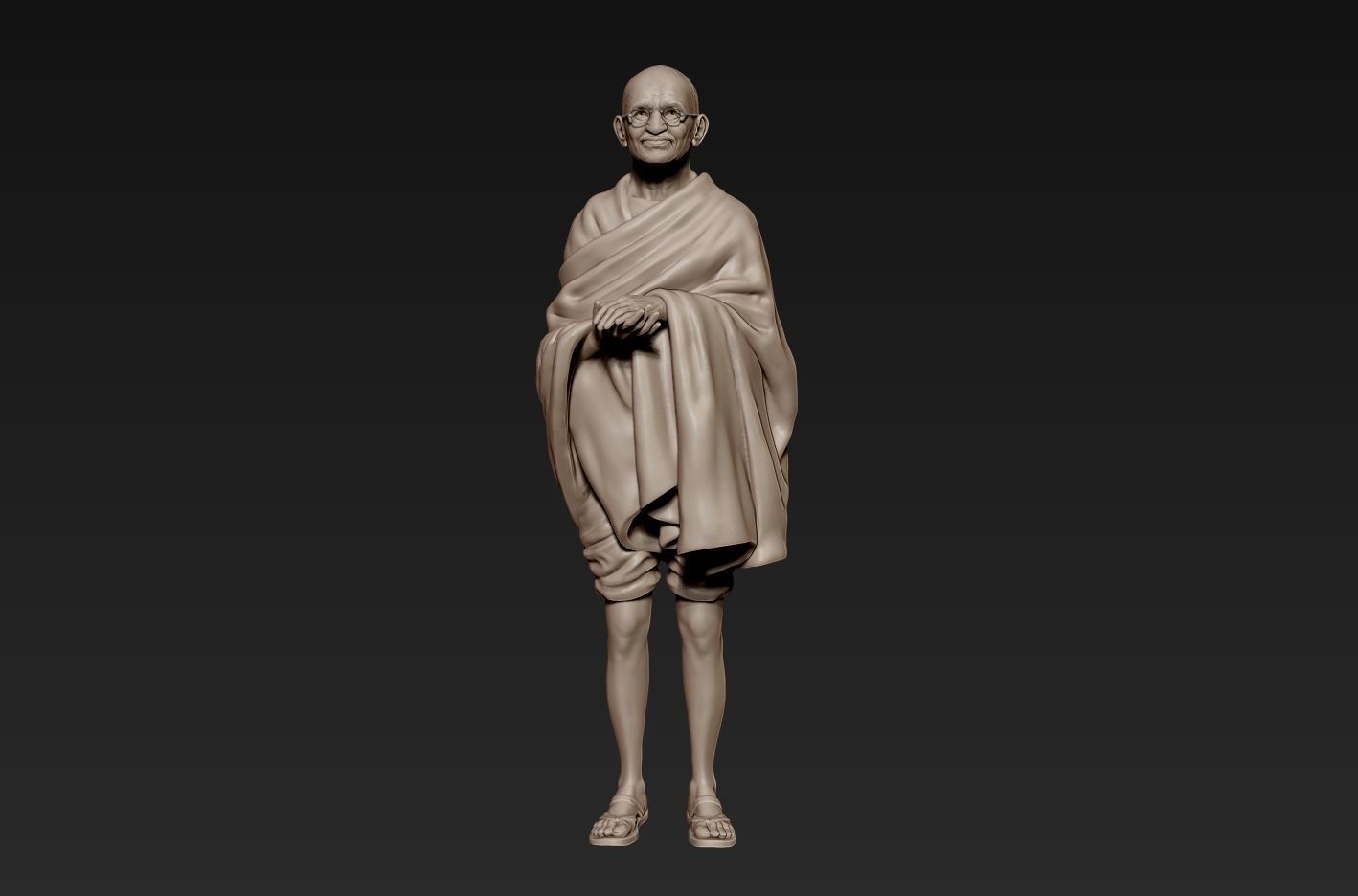 Mahatma Gandhi 3D printable model 3D print model_2