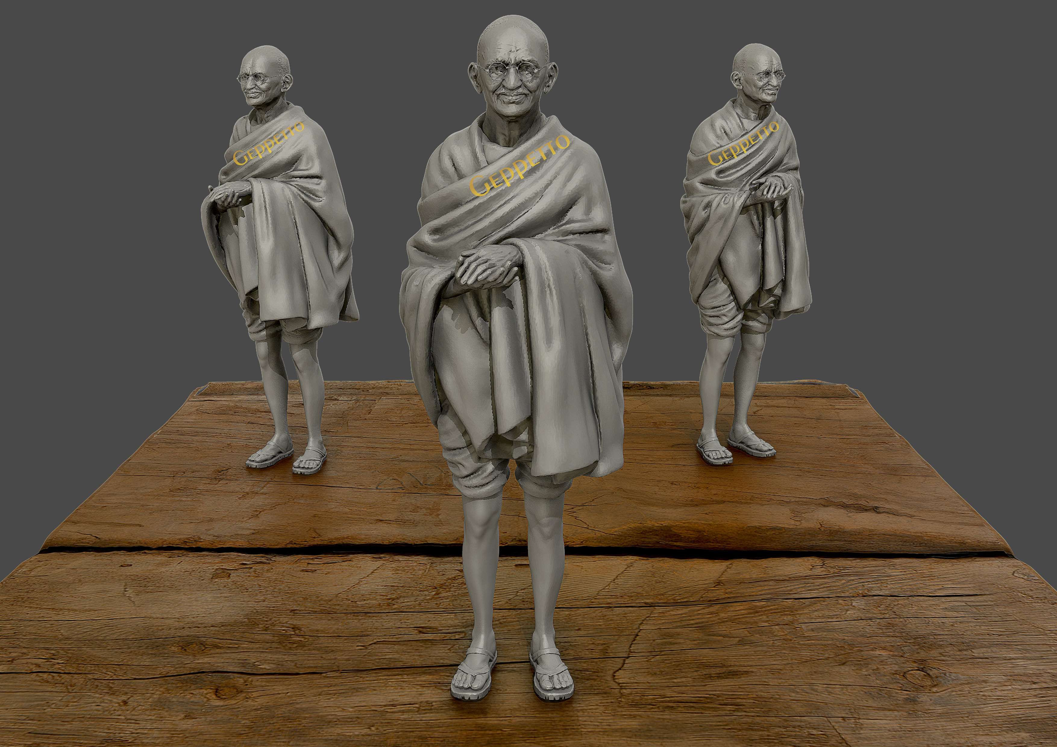 Mahatma Gandhi 3D printable model 3D print model_1