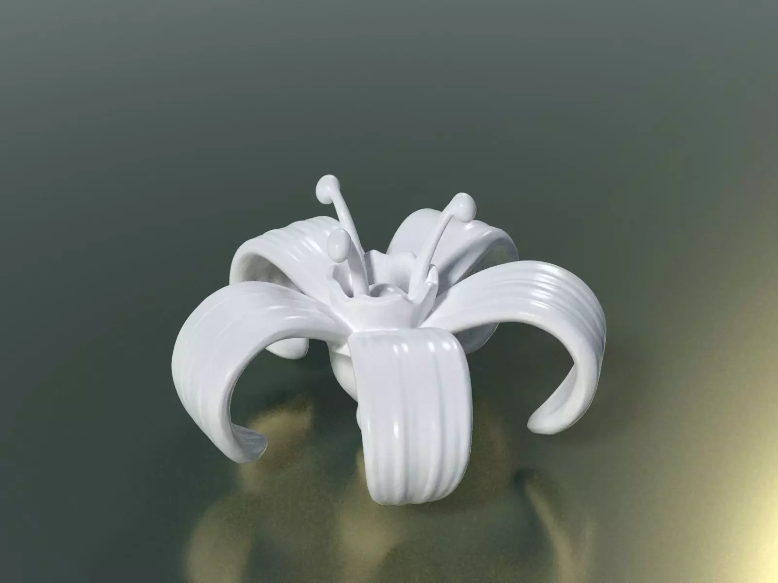 Flower lily 3D print model_0
