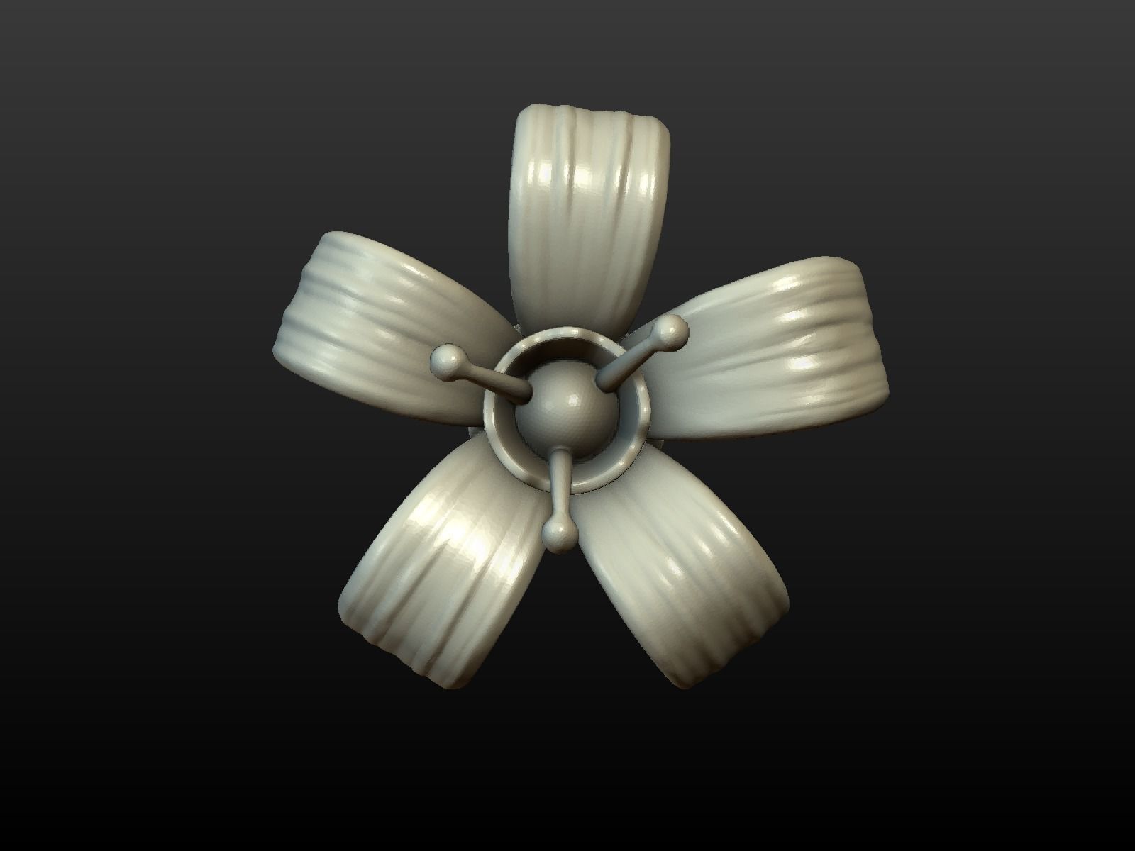 Flower lily 3D print model_7