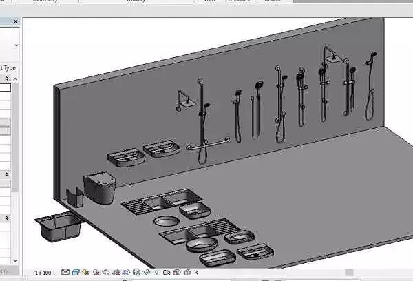 22 Plumbing Fixture Revit 2015 Families 3D model