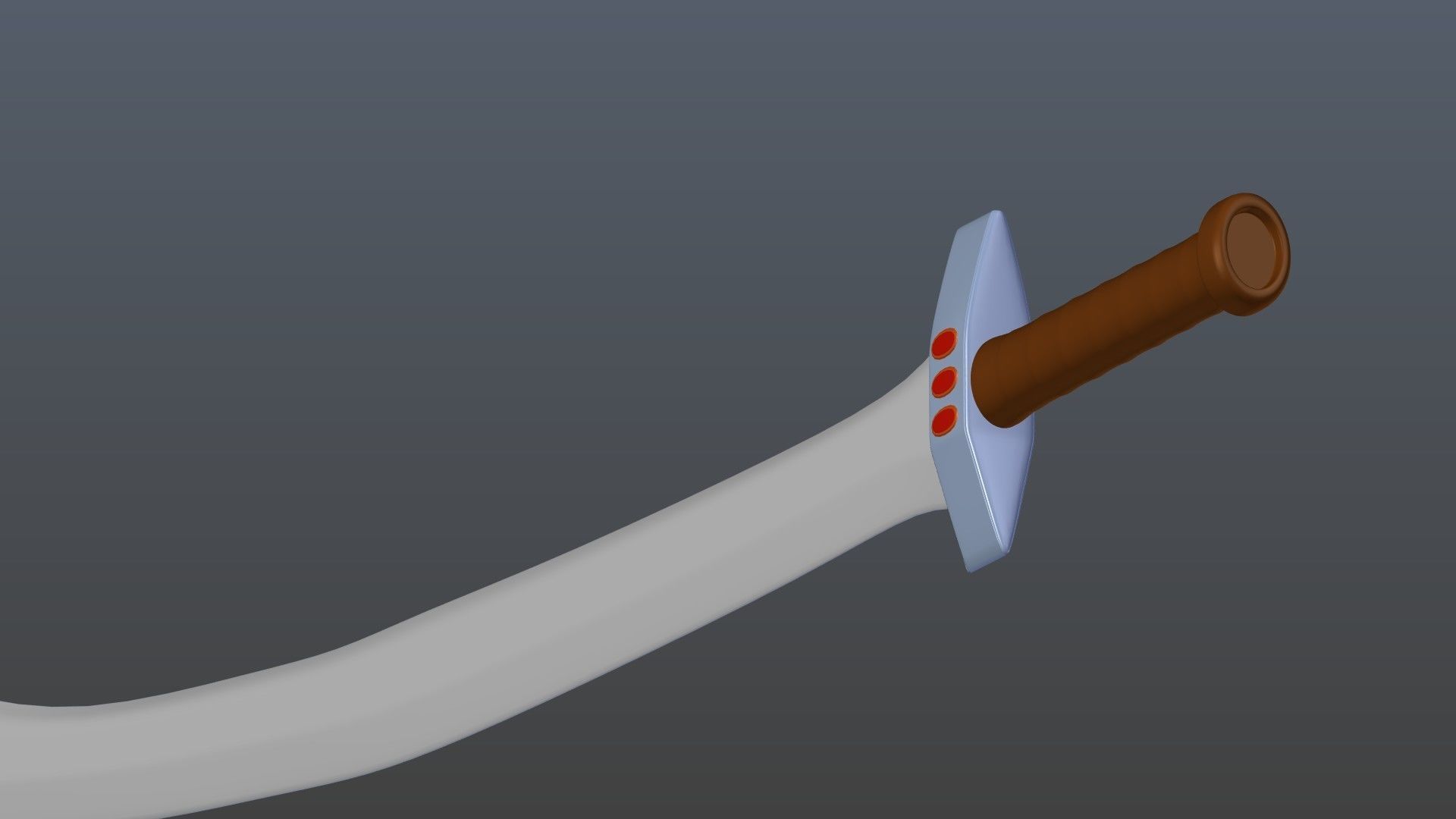 Curved sword 3D model_11