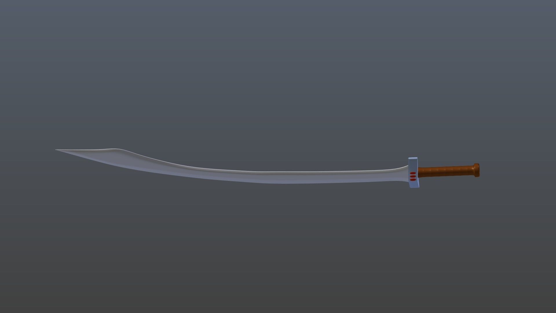 Curved sword 3D model_7
