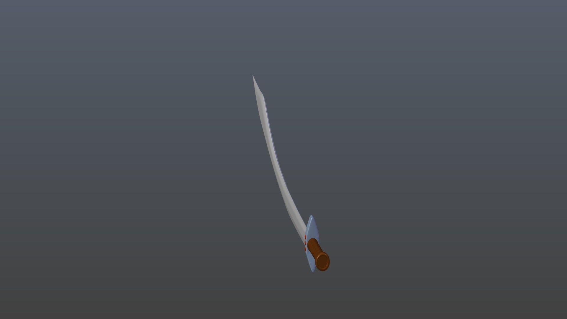 Curved sword 3D model_3
