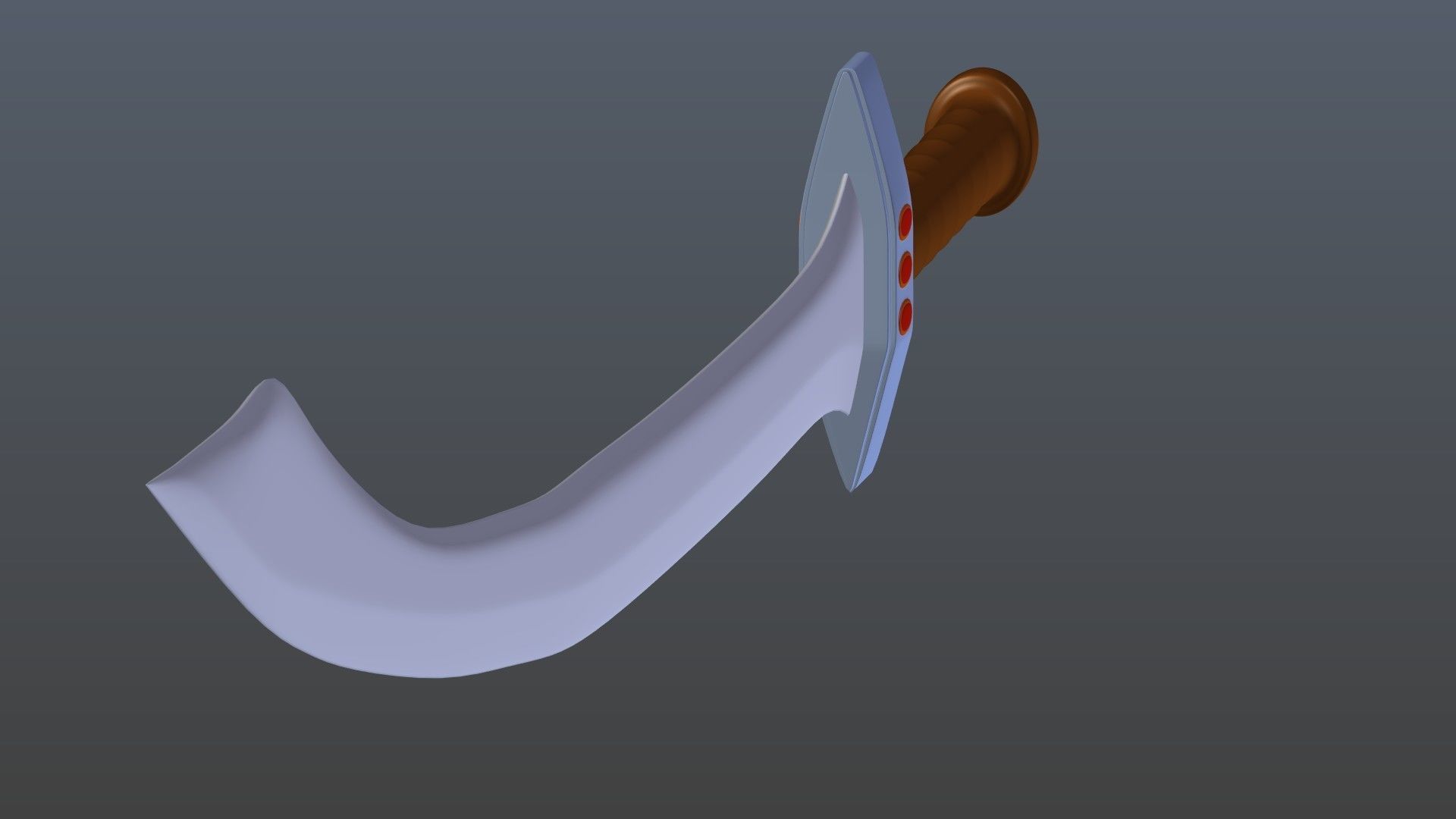 Curved sword 3D model_13