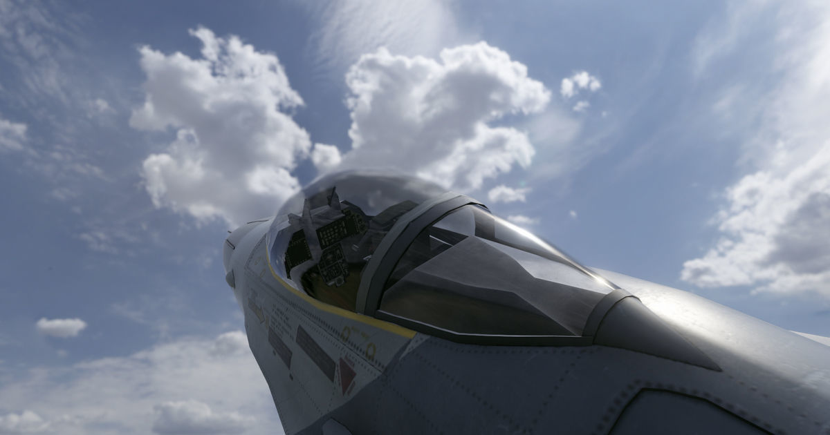 f16 fighter  Low-poly 3D model_12