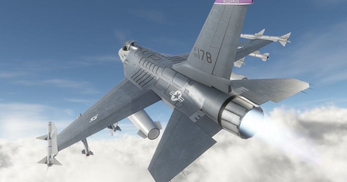 f16 fighter  Low-poly 3D model_7