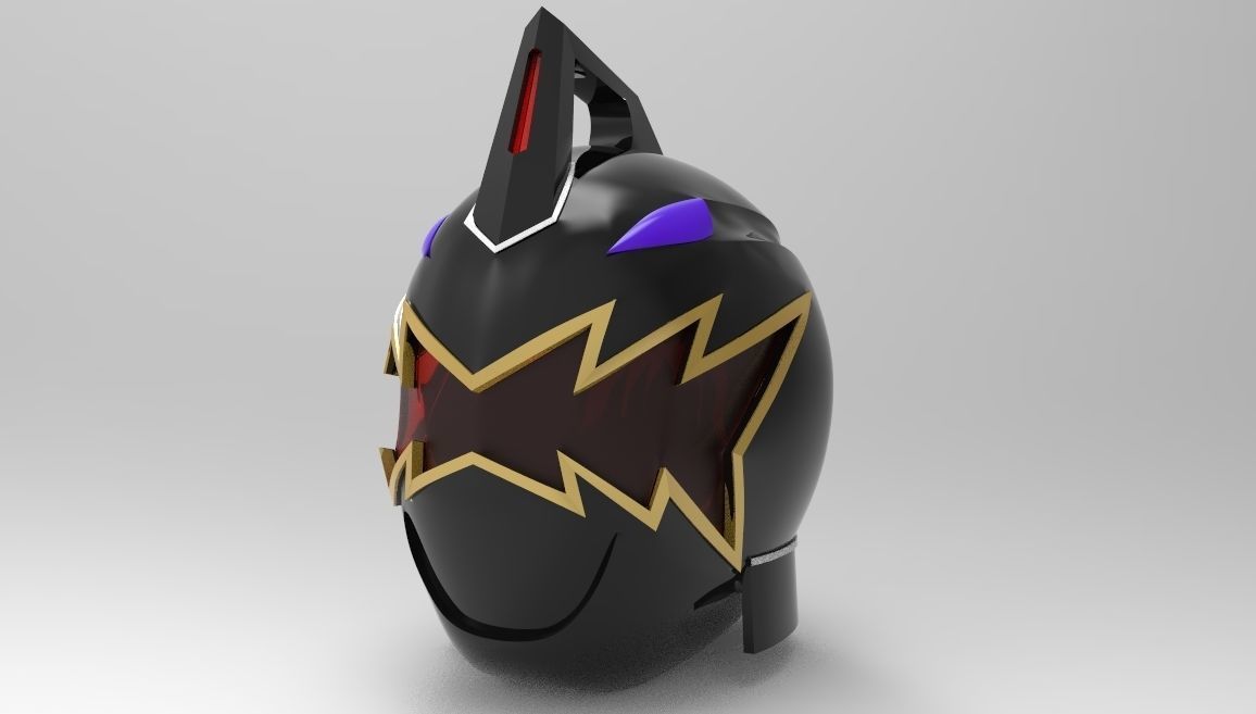 Black Ranger Helmet from Dino Thunder for 3D printing 3D print model_2