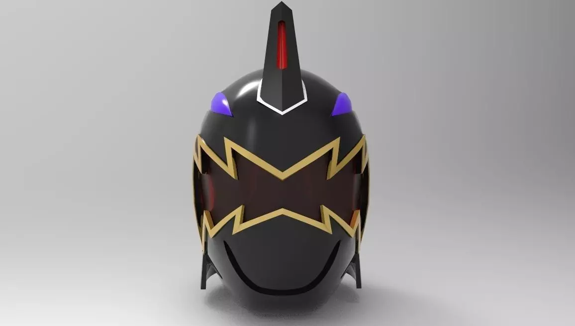 Black Ranger Helmet from Dino Thunder for 3D printing 3D print model_0