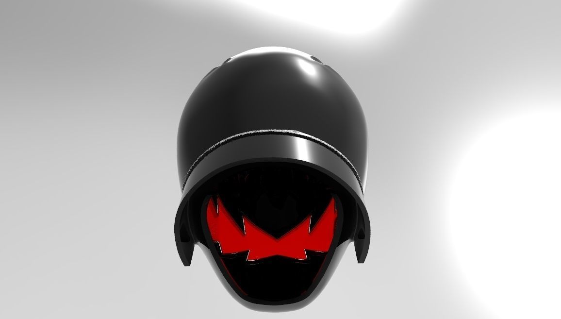 Black Ranger Helmet from Dino Thunder for 3D printing 3D print model_7