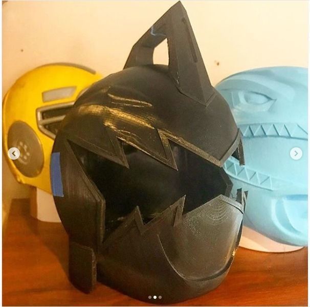Black Ranger Helmet from Dino Thunder for 3D printing 3D print model_8