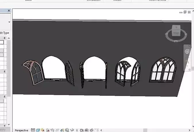 3d GOTHIC CASEMENT ROTATED 3D model