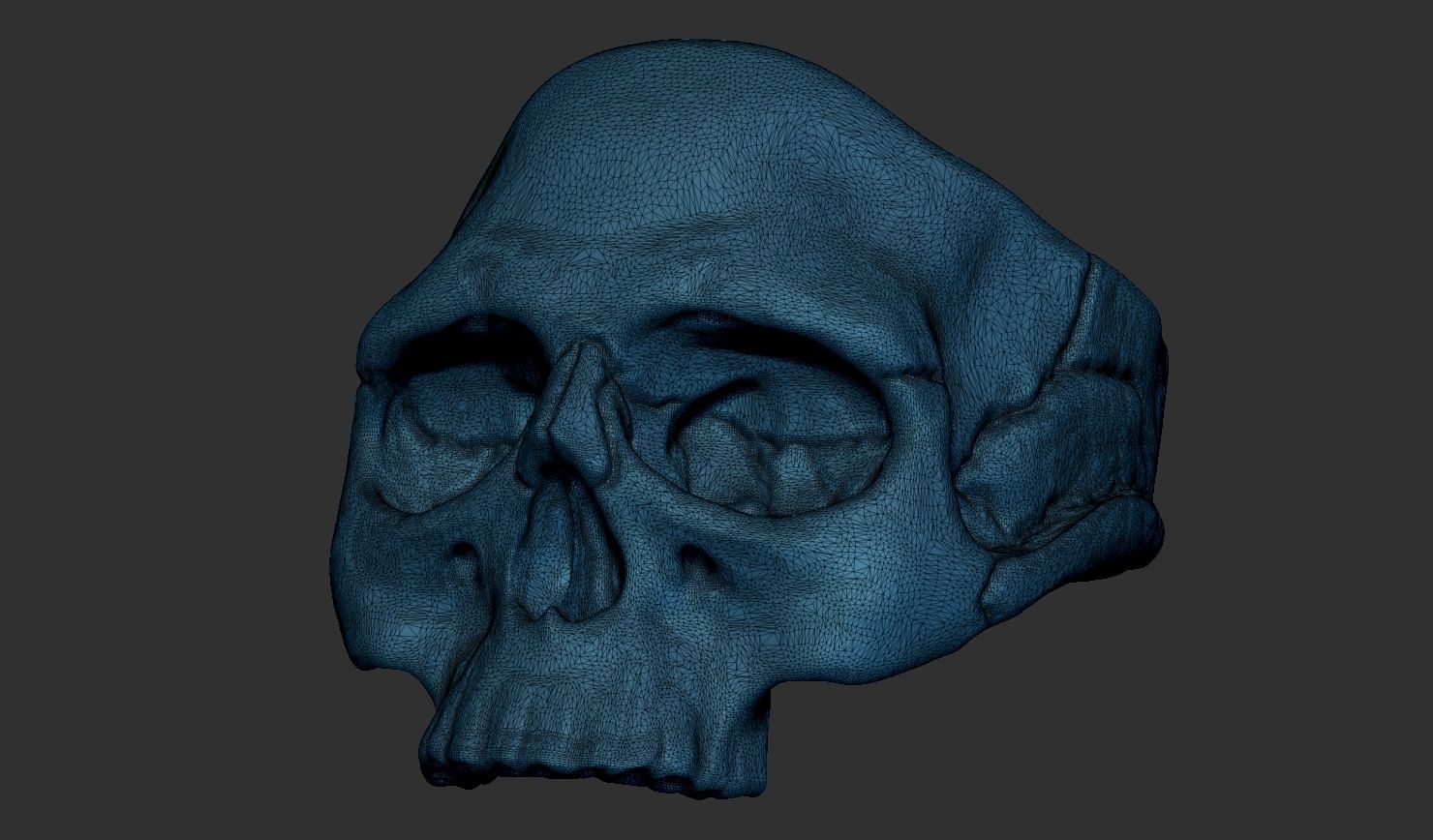 Skull ring 3D print model_6