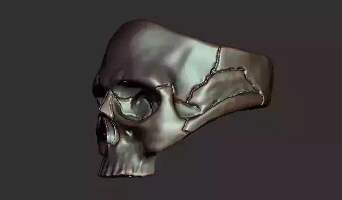 Skull ring 3D print model