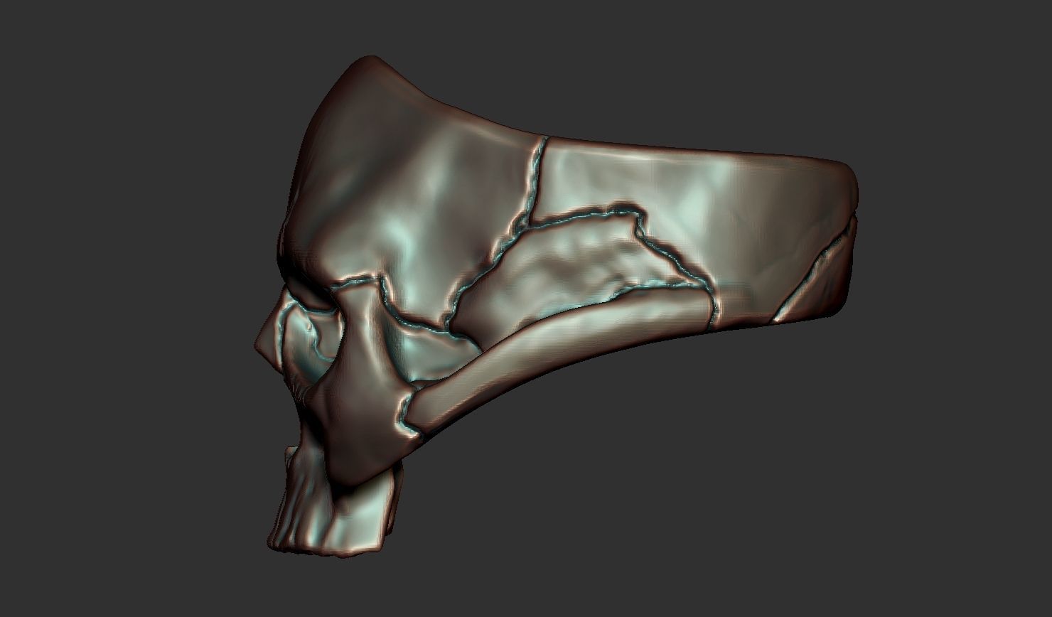 Skull ring 3D print model_2