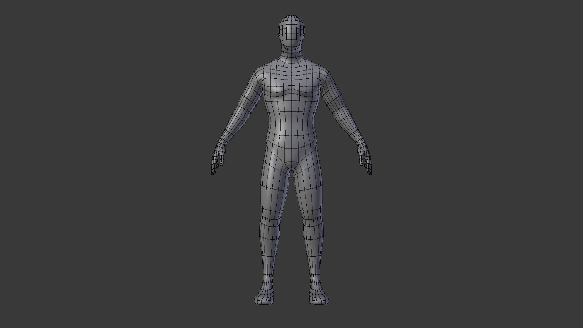 3D Man male mannequin Low-poly 3D model_3