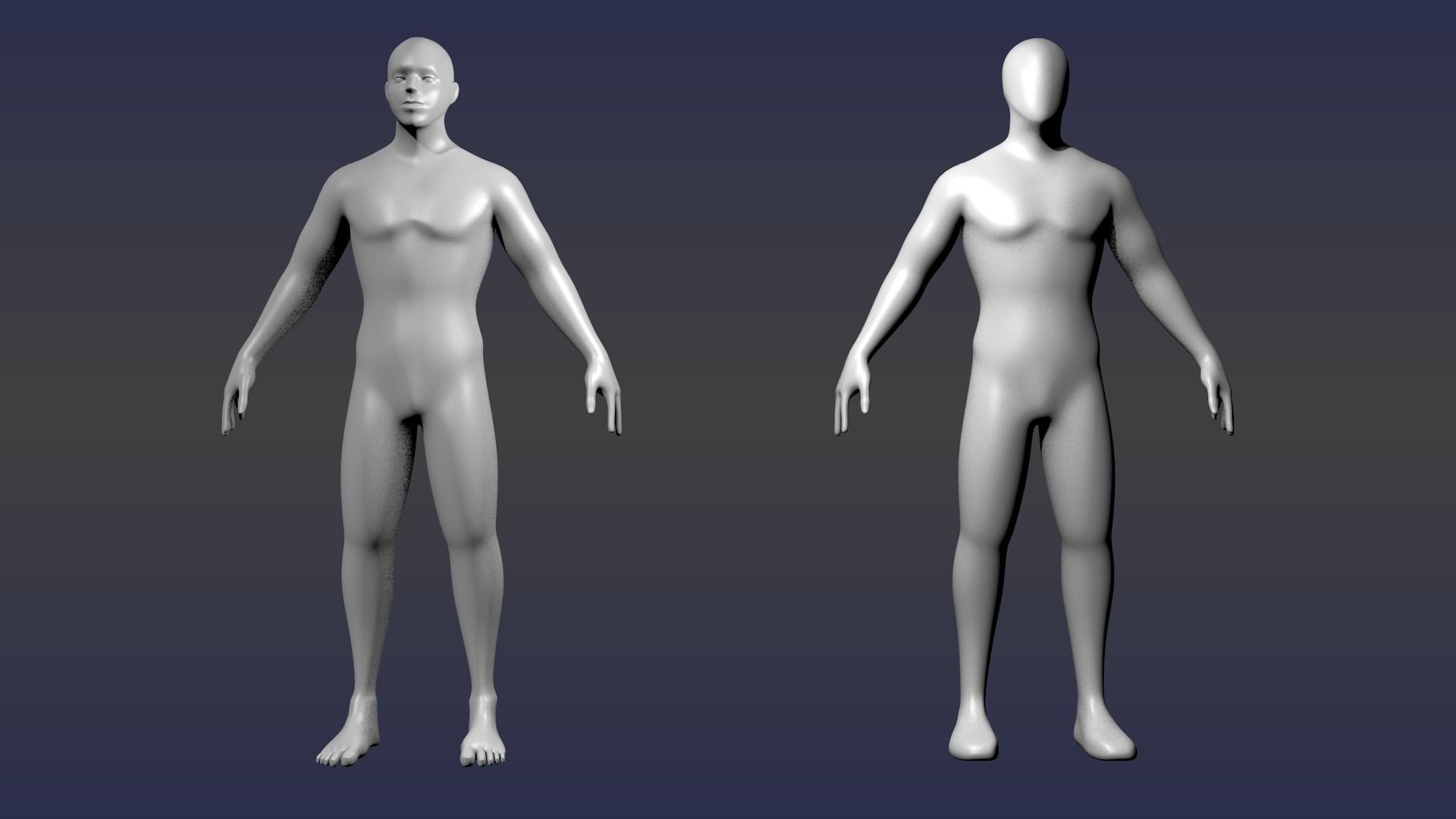 3D Man male mannequin Low-poly 3D model_4