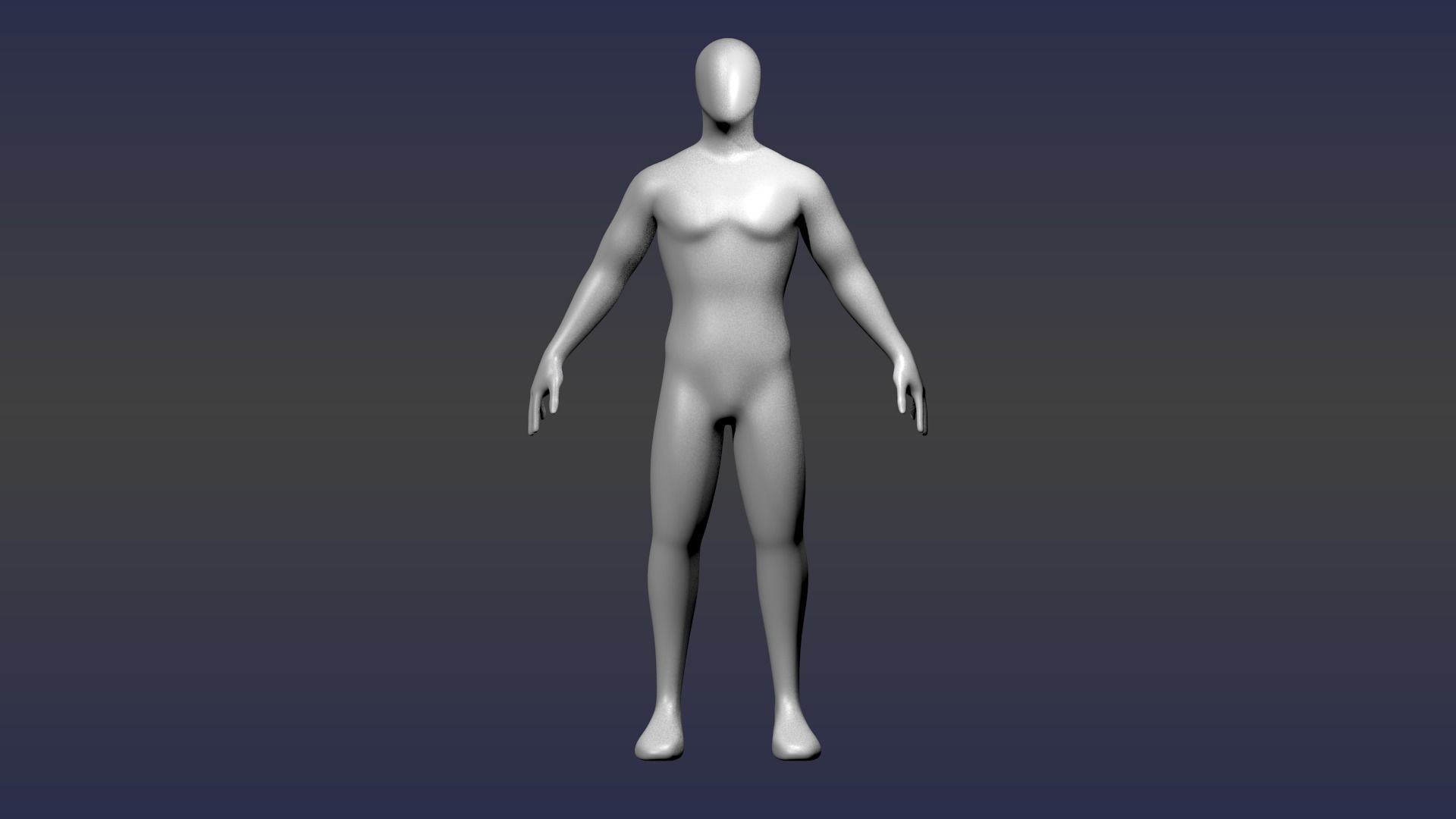 3D Man male mannequin Low-poly 3D model_1
