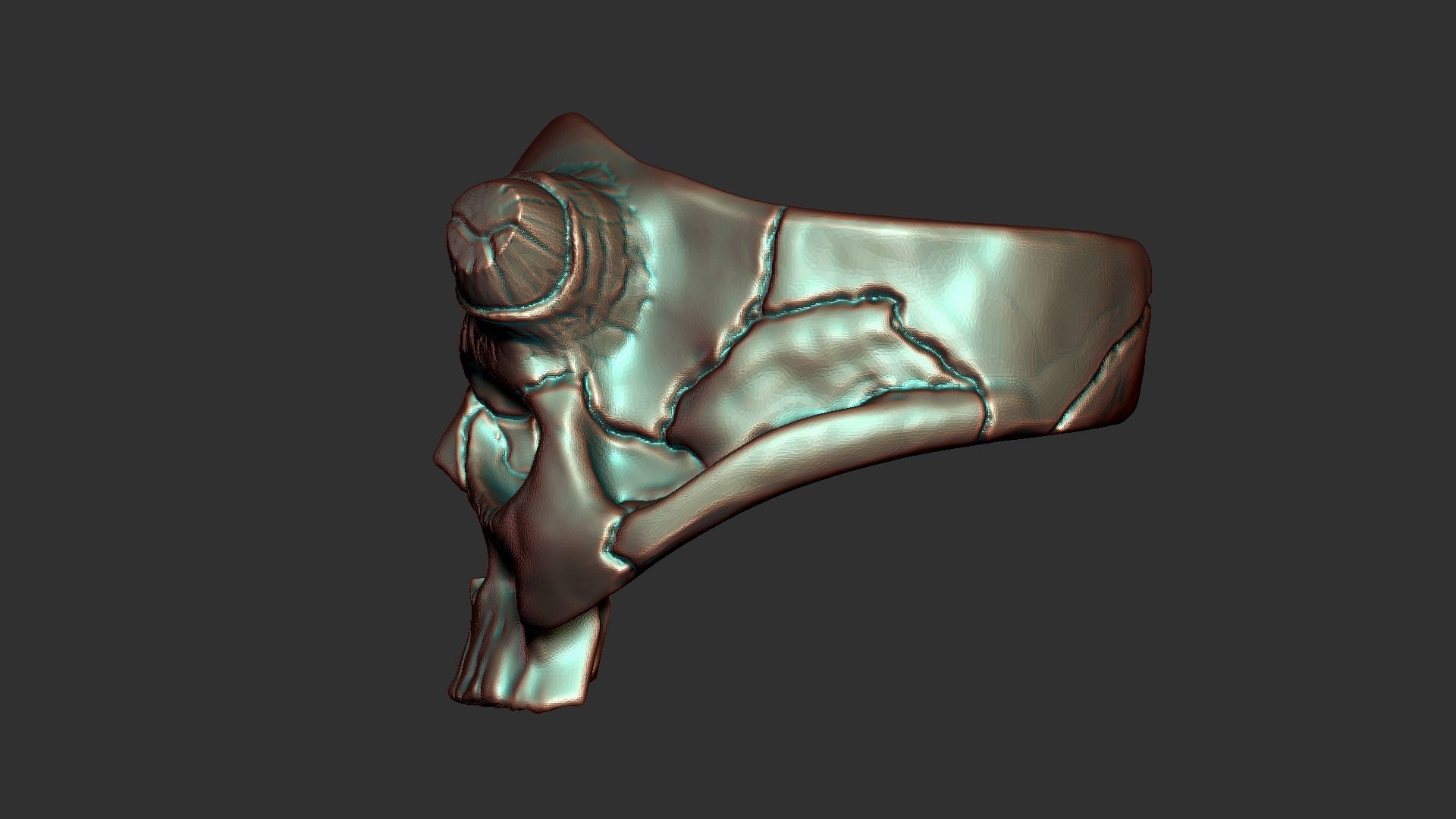 Skull ring 3D print model_4