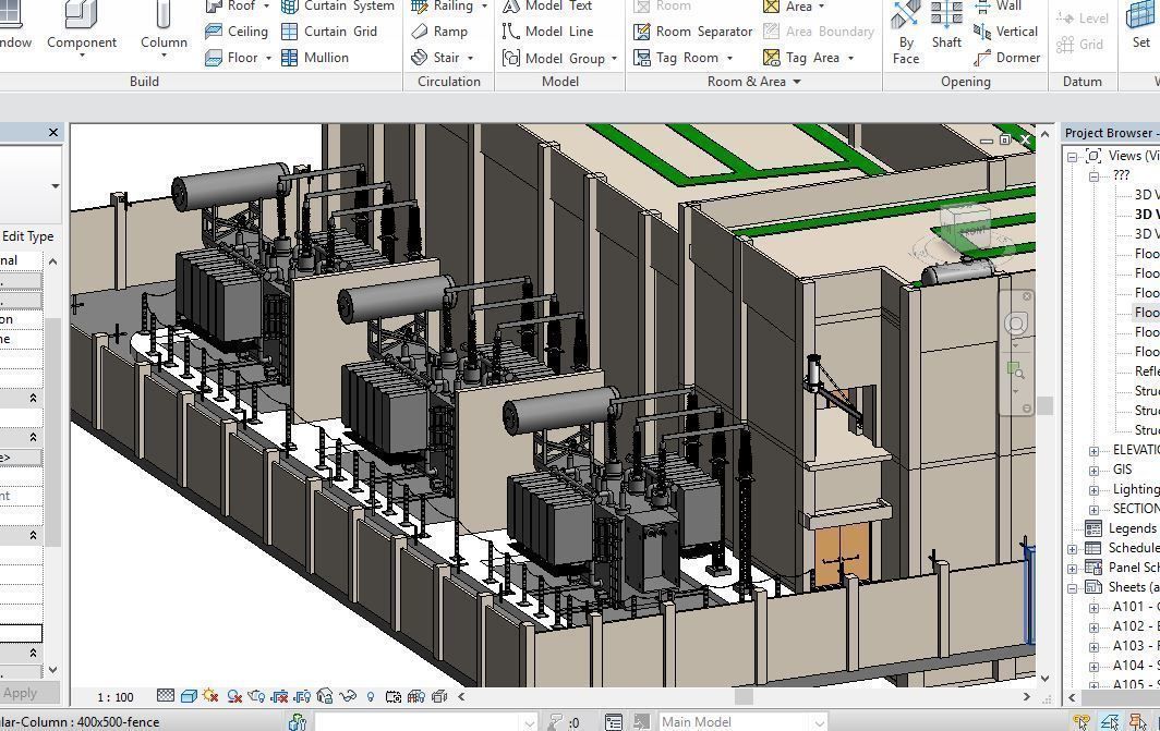Substation Revit Model 2015 3D model_22