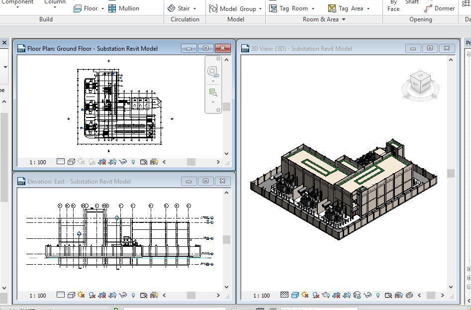 Substation Revit Model 2015 3D model_2