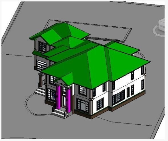 Exterior Interior Home Revit 3D model_1