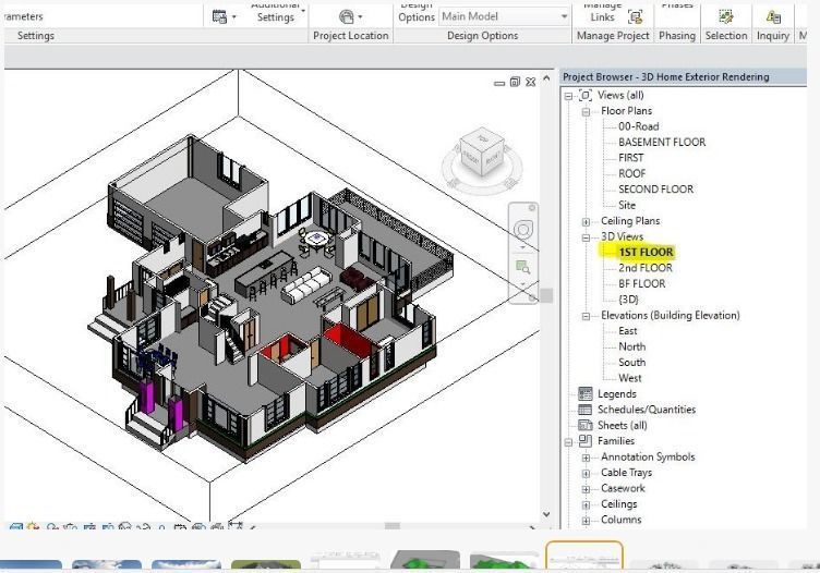 Exterior Interior Home Revit 3D model_7