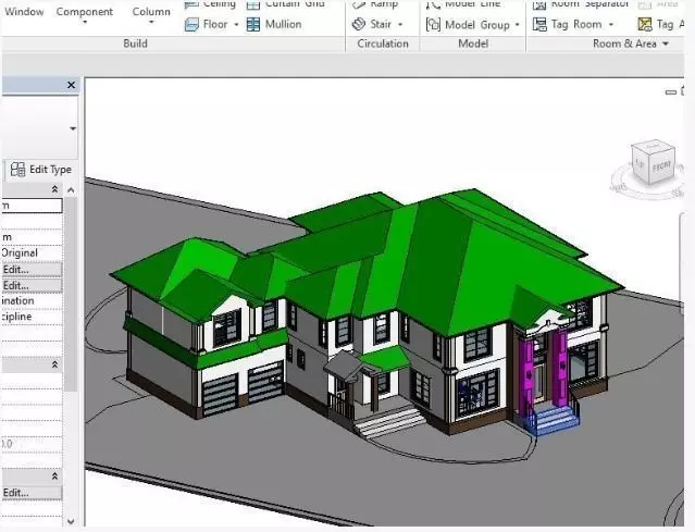 Exterior Interior Home Revit 3D model_0