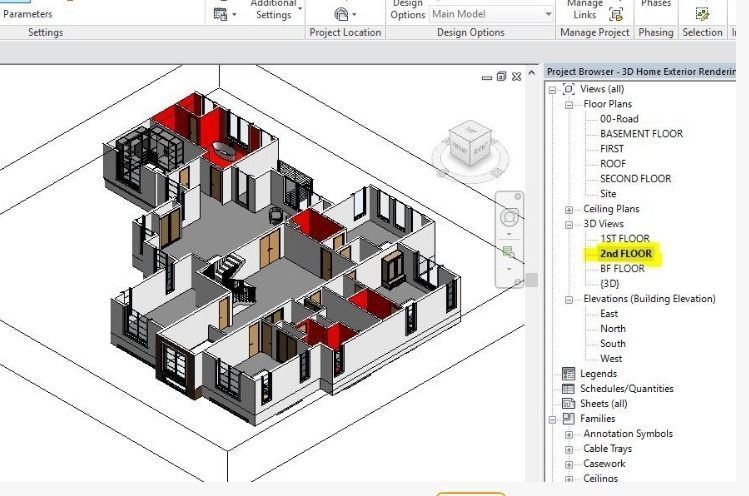 Exterior Interior Home Revit 3D model_11