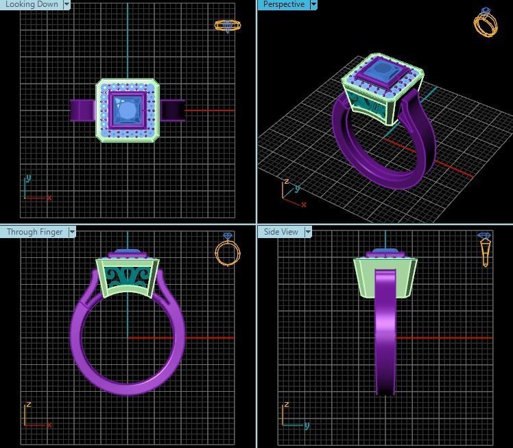 Ring T00958 3D print model_2