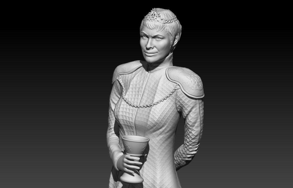Cersei Lannister 3D print model_2