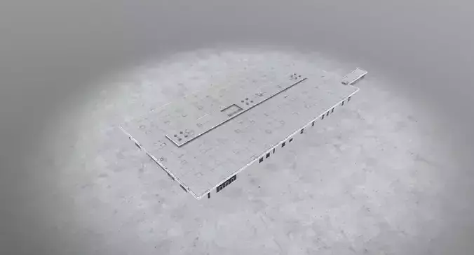 EDDB Technical Building 1 Low-poly 3D model