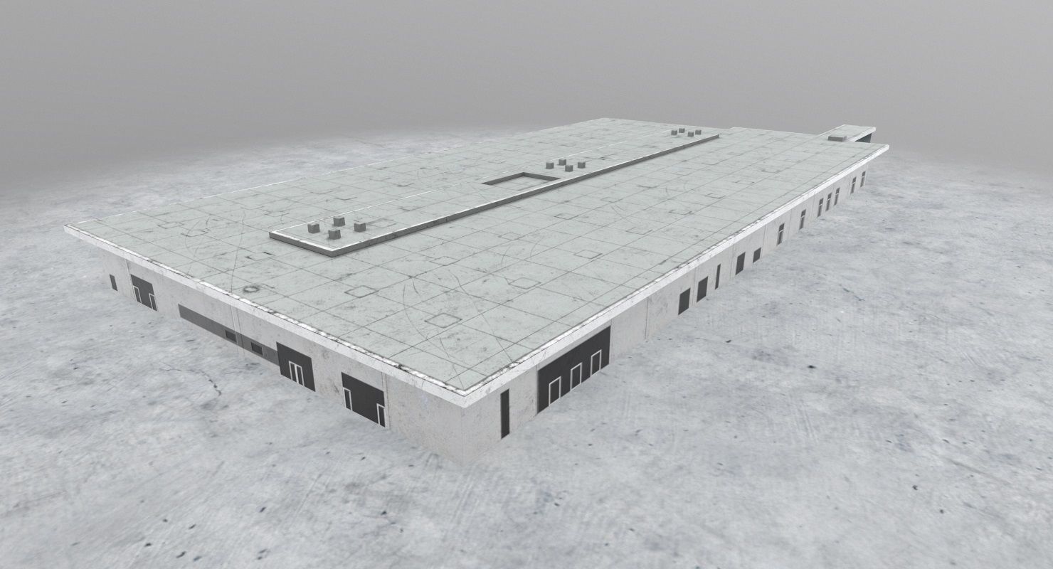 EDDB Technical Building 1 Low-poly 3D model_1
