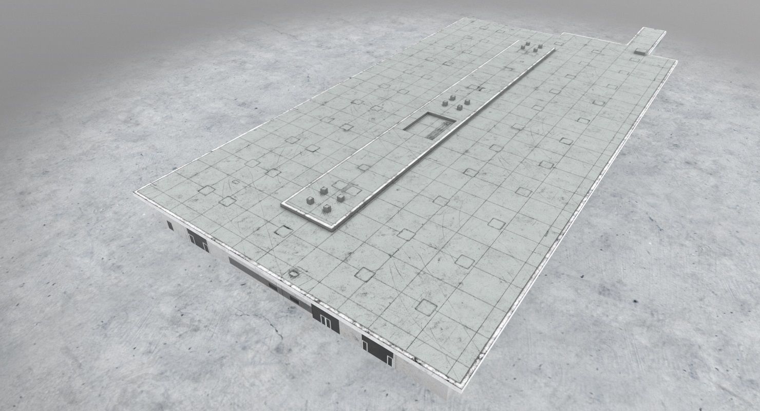 EDDB Technical Building 1 Low-poly 3D model_6