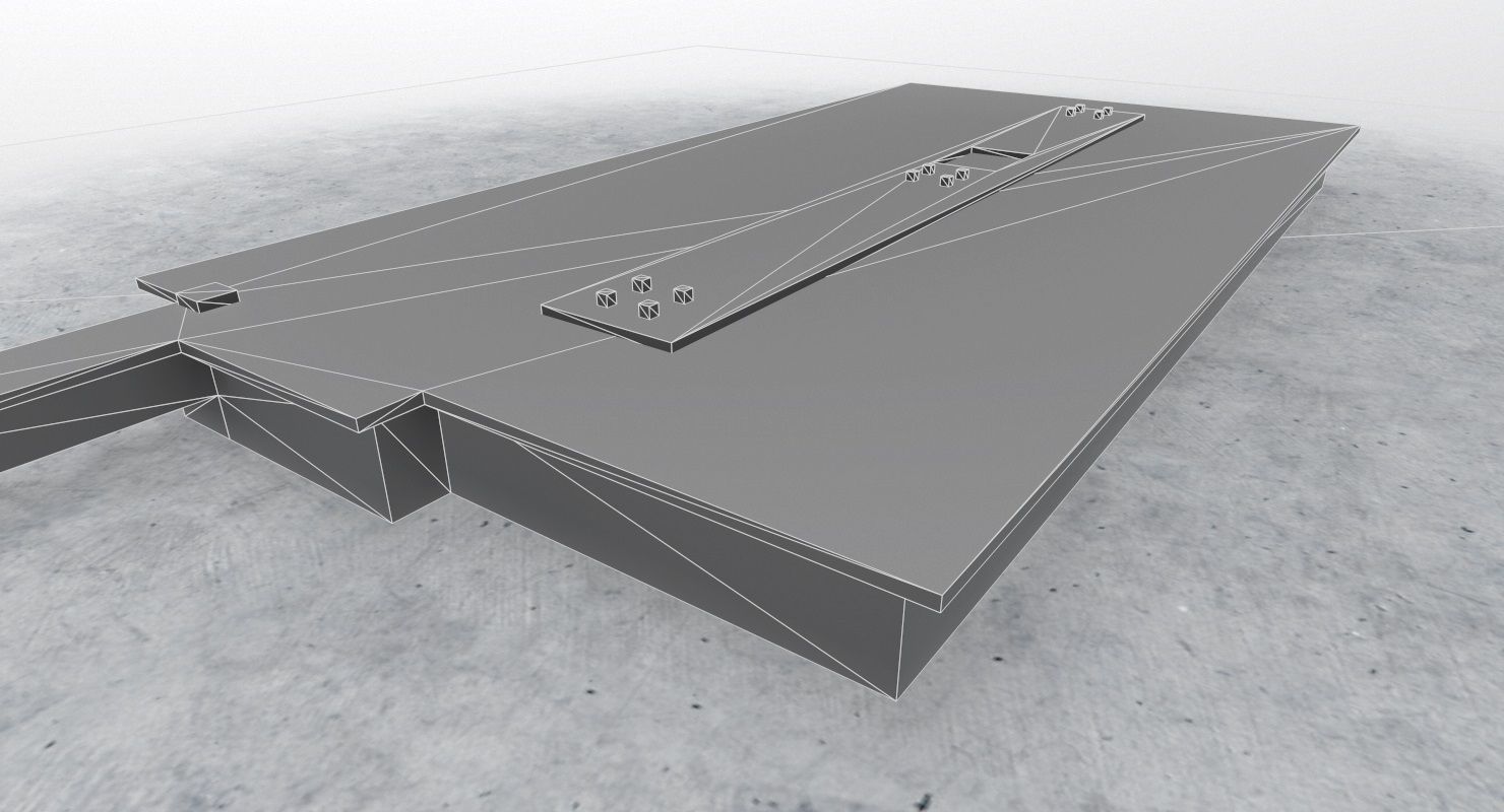 EDDB Technical Building 1 Low-poly 3D model_10