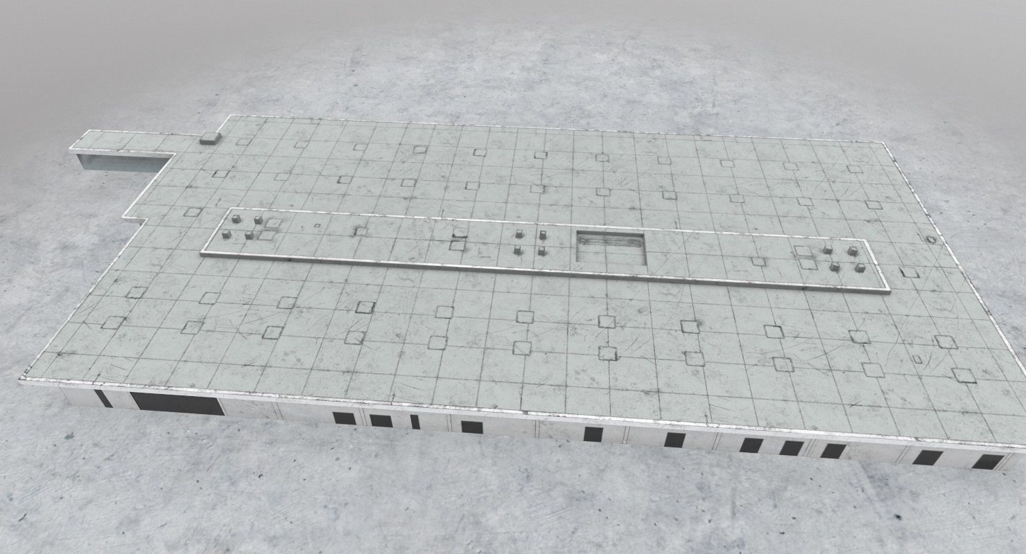EDDB Technical Building 1 Low-poly 3D model_2