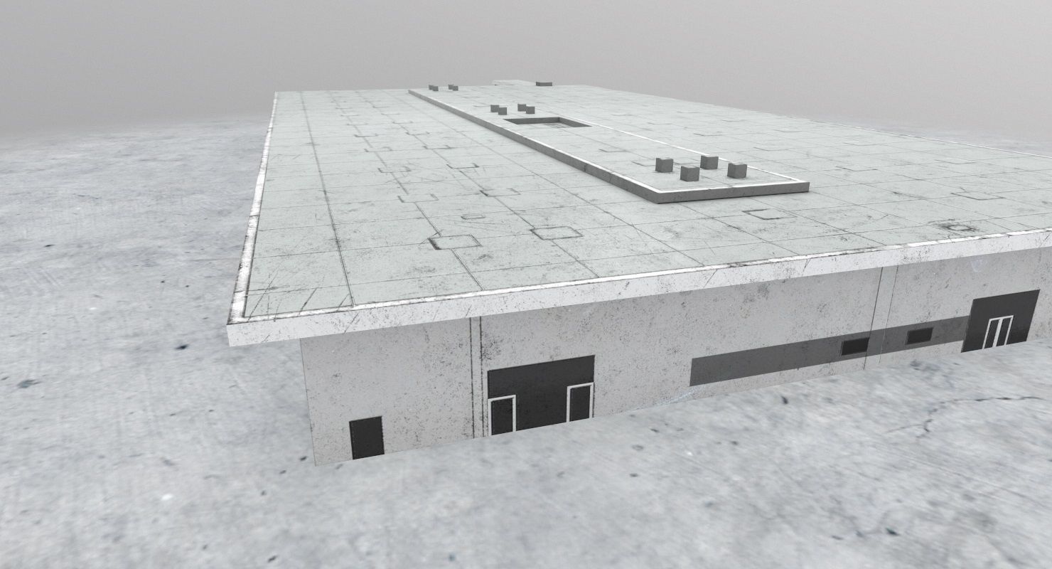EDDB Technical Building 1 Low-poly 3D model_5